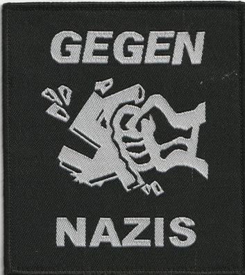 Gegen Nazis gewebter Aufnäher woven Patch 100% offizielles Merch