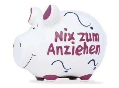 Notgroschen Sparschwein Spardose 12,5cm Motiv Money Kleinschwein Keramik 