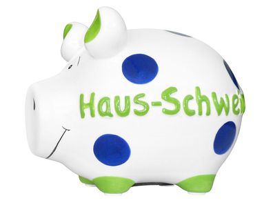 Haus House Sparschwein Spardose 12,5cm Motiv Money Kleinschwein Keramik