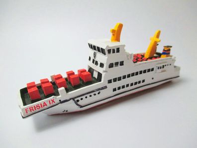 Schiff Boot MS Frisia IX Norddeich Juist 12 cm Poly Modell Neu