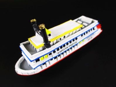 Schiff Raddampfer Mississippi Queen Hamburg Hafen 12 cm Polyresin Ship Modell