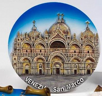 Teller Plate Relief Venedig Markusplatz, Souvenir Italien, Neu