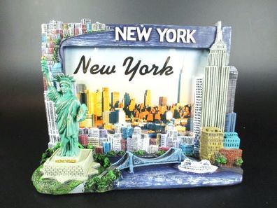 New York Bilderrahmen Freiheitsstatue, Empire, Brooklyn Bridge,19,5 cm, Must See !!