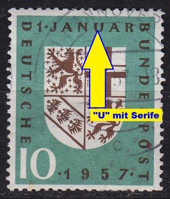 Germany BUND [1957] MiNr 0249 F4, II ( O/ used ) [01] Plattenfehler