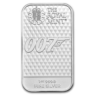The Royal Mint James Bond 007 Diamonds Are Forever 1 oz 999 Silberbarren