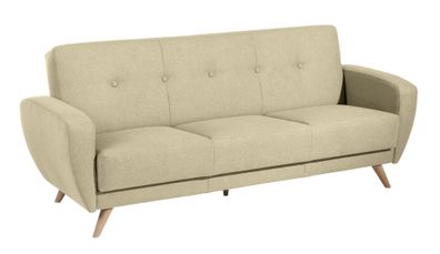 Sofa 3-Sitzer mit Bettfunktion Karen Buche/ beige 21841