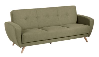 Sofa 3-Sitzer mit Bettfunktion Karen Buche/ oliv 21853