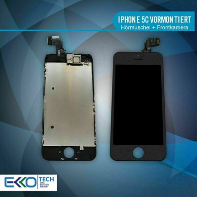 iPhone 5C Display mit Original Retina LCD Schwarz Komplett Vormontiert Touch