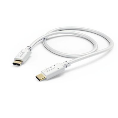 Hama 1,5m Ladekabel Samsung Huawei USB 2.0 Anschluss Kabel Typ C zu Typ C Weiß