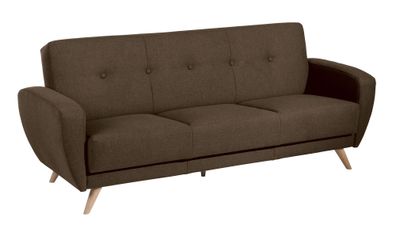 Sofa 3-Sitzer mit Bettfunktion Karen Buche/ braun 21838