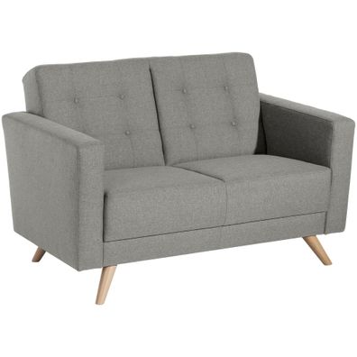 Sofa 2-Sitzer Karisa Bezug Flachgewebe Buche/ grau 21931