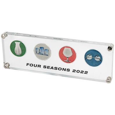 USA Eagle Vier Jahreszeiten Jahr des Glases 2022 4 x 1 oz Farbe 999 Silber