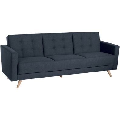 Sofa 3-Sitzer mit Bettfunktion Karisa Buche/ blau 21917