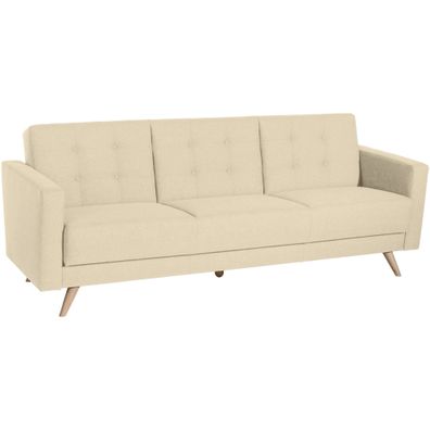 Sofa 3-Sitzer mit Bettfunktion Karisa Buche/ beige 21914