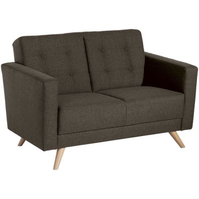 Sofa 2-Sitzer Karisa Bezug Flachgewebe Buche/ braun 21910