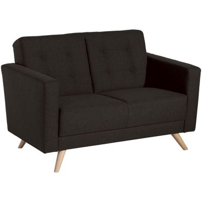 Sofa 2-Sitzer Karisa Bezug Flachgewebe Buche/ schoko 21949