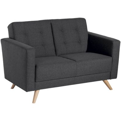 Sofa 2-Sitzer Karisa Bezug Flachgewebe Buche/ graphit 21943
