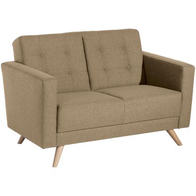 Sofa 2-Sitzer Karisa Bezug Flachgewebe Buche/ sand 21928