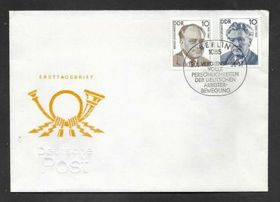FDC DDR Persönlichkeiten der deutschen Arbeiterbewegung 16.1.90