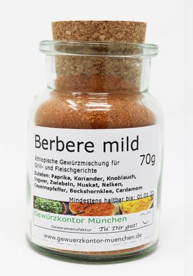 Berbere mild 70g im Glas