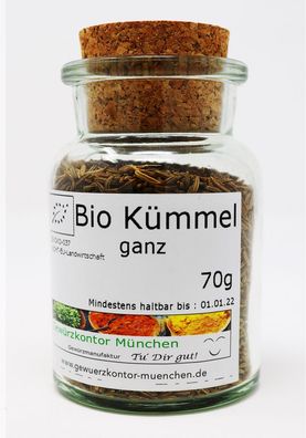 Bio Kümmel ganz 70g Glas