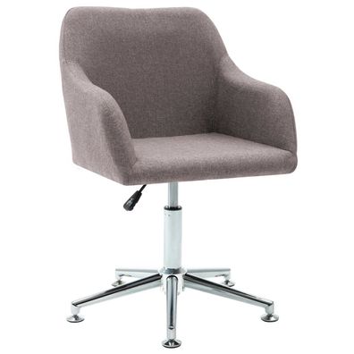 vidaXL Bürostuhl Drehbar Taupe Stoff