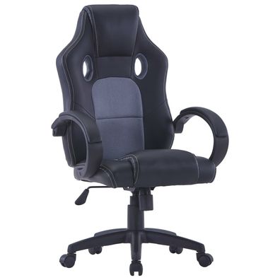 vidaXL Gaming-Stuhl Grau Kunstleder