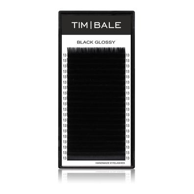 Tim|Bale Lash Extensions BLACK GLOSSY 20 Reihen, Einzelgrößen, Biegungen C | D