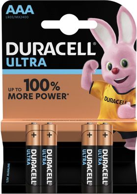 Duracell Batterie Ultra Power Micro AAA LR03 MX2400 1,5V 1150mAh 1x4er Blister