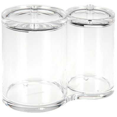 Doppelter transparenter Kosmetikbehälter für Badezimmer oder Schminktisch - Eleganza