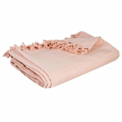 Bettdecke aus Baumwolle, Rosa, perfekte Tagesdecke für Ihr Bett oder Sofa.