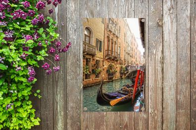 Gartenposter - 40x60 cm - Venedig - Italien - Gondel (Gr. 40x60 cm)