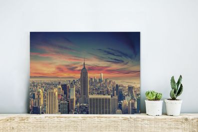 Glasbilder - 40x30 cm - New York - Manhattan - Empire State Building (Gr. 40x30 cm)