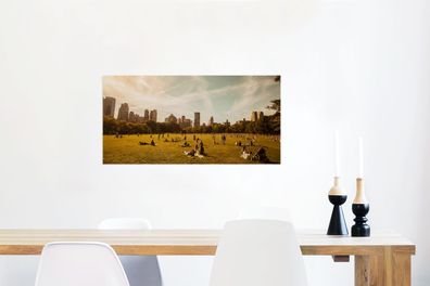 Glasbilder - 120x60 cm - New York - Central Park - Frühling (Gr. 120x60 cm)