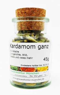 Kardamom Cardamom ganz 45g im Glas