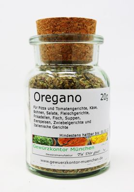 Oregano gerebelt 20g im Glas