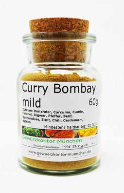 Curry Bombay mild 60g im Glas