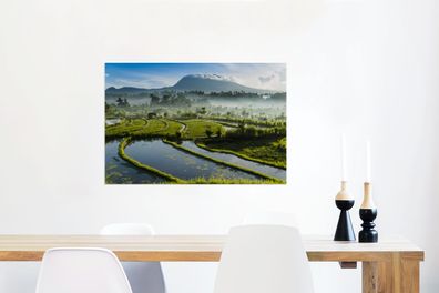 Glasbilder - 60x40 cm - Reisfelder auf Bali (Gr. 60x40 cm)