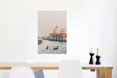 Glasbilder - 60x90 cm - Venedig - Boot - Italien (Gr. 60x90 cm)