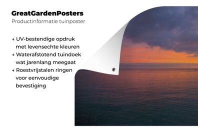 Gartenposter - 180x120 cm - Sonnenaufgang über dem Mittelmeer (Gr. 180x120 cm)