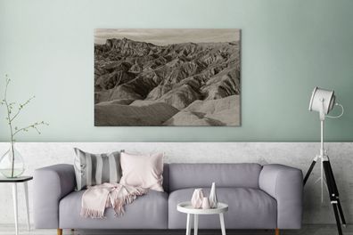 Leinwandbilder - 120x80 cm - Sepia von Zabriskie Point Kalifornien Druck