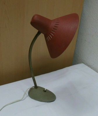 50/60er Tischlampe Tischleuchte Schrumpflack rot lamp mid century 50s 60s