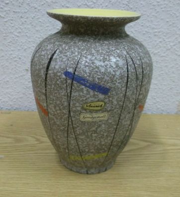 60er 70er Jahre Scheurich Vase Keramik grau handgemalt 60s 70s Vintage