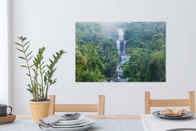 Leinwandbilder - 90x60 cm - Wasserfälle in Indonesien (Gr. 90x60 cm)