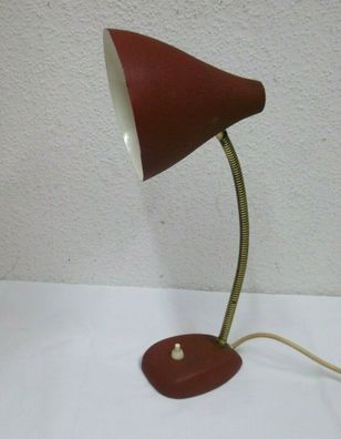 50/60er Tischlampe Tischleuchte Schrumpflack weinrot lamp mid century 50s 60s