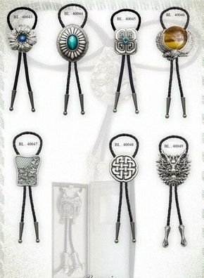 Western Krawatte Bolo Bolotie Keltisch Knoten oder Biker Kreuz handmade wählbar