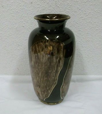 50er 60er Vase Keramik glasiert braun Erdtöne Höhe 31 Germany 50s 60s Vintage