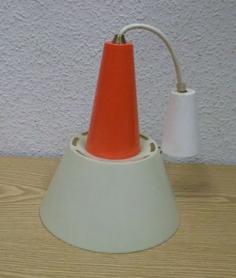 70er Hängeleuchte Deckenlampe Kunststoff orange panton ära 70s lamp Vintage