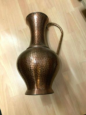 50er 60er Jahre Bodenvase Kupfer Handarbeit Hammerschlag Vase mid Century
