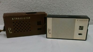 50s 60s Radio 8 Transistor Uma Kofferradio Transistorradio mit Ledertasche 50s